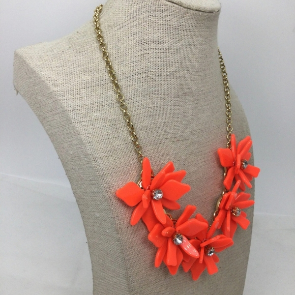Crew Cuts Neon Acrylic Floral Statement Necklace - Picture 3 of 5
